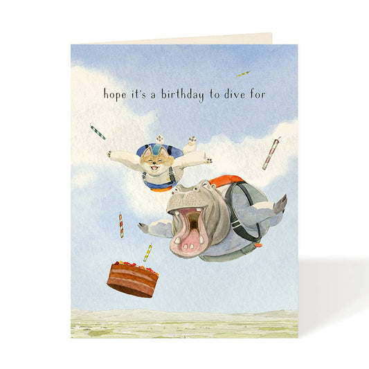 Skydiving Hope Its a Birthday to Dive For Card