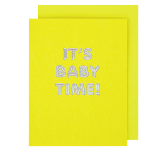 Yellow Its Baby Time Card