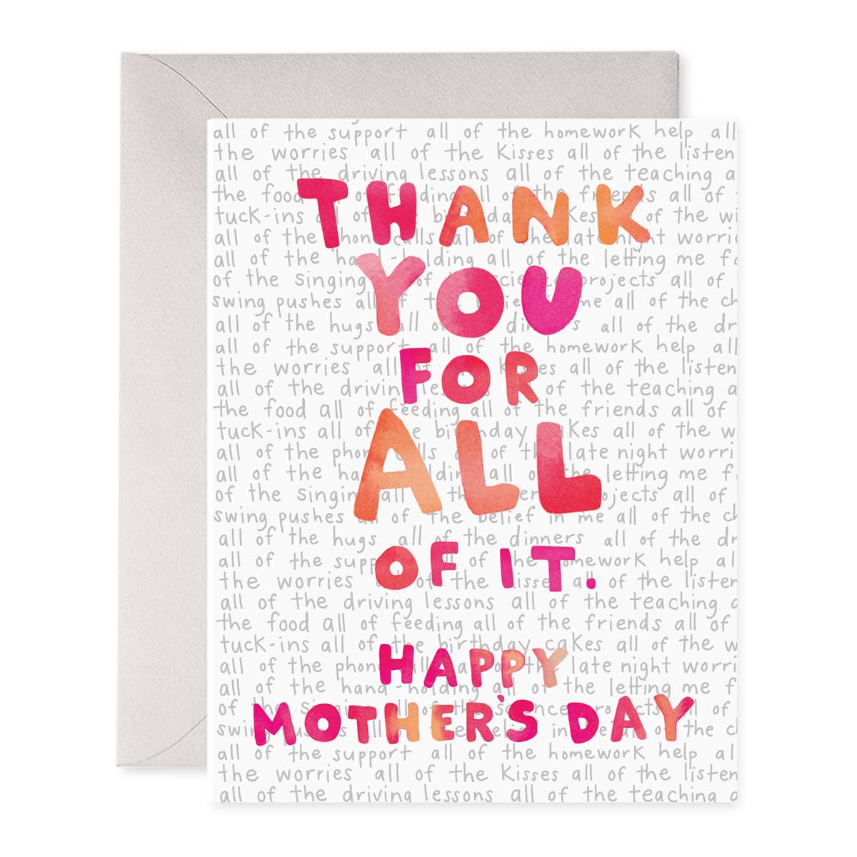 Thank You For All of It Card