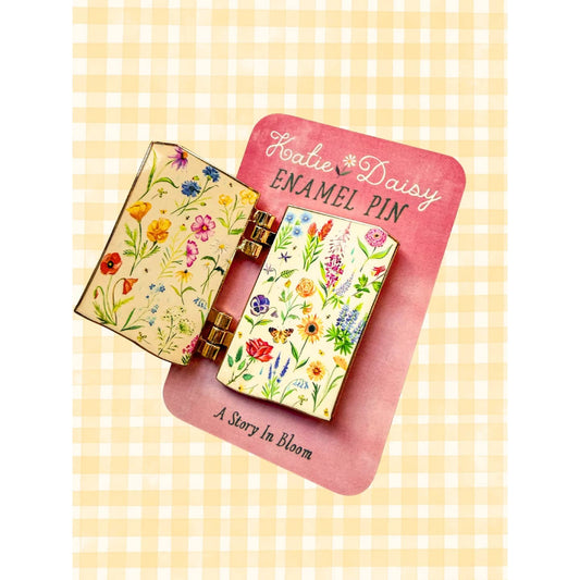 Flower Book Interactive Enamel Pin
