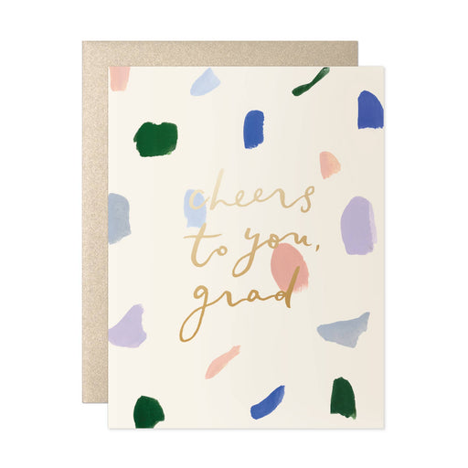 Cheers To You Grad Color Dots Card