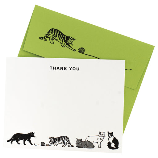 Cats at Play Thank You Flat Cards