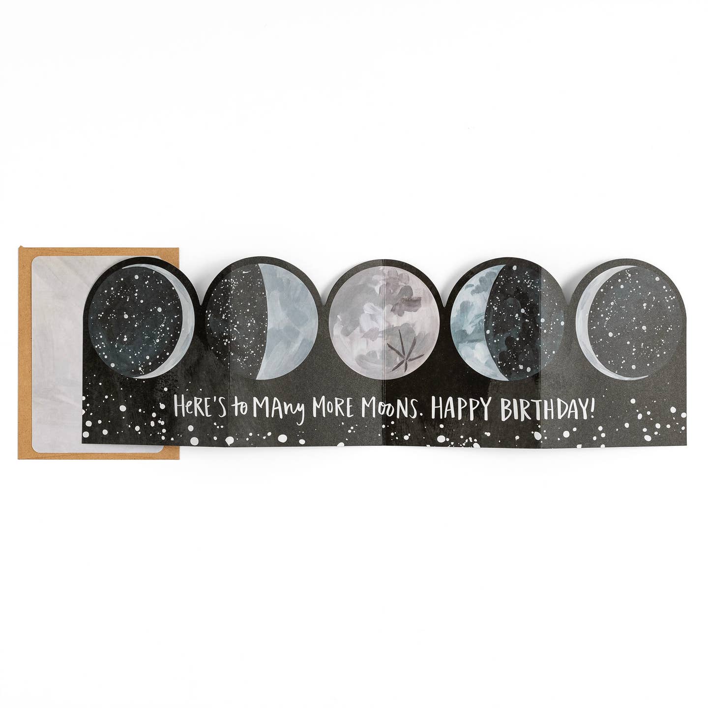 Many Moons Birthday Accordion Card