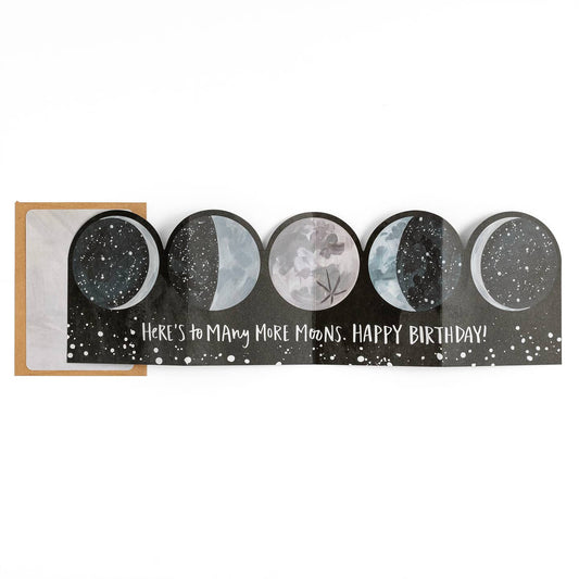 Many Moons Birthday Accordion Card