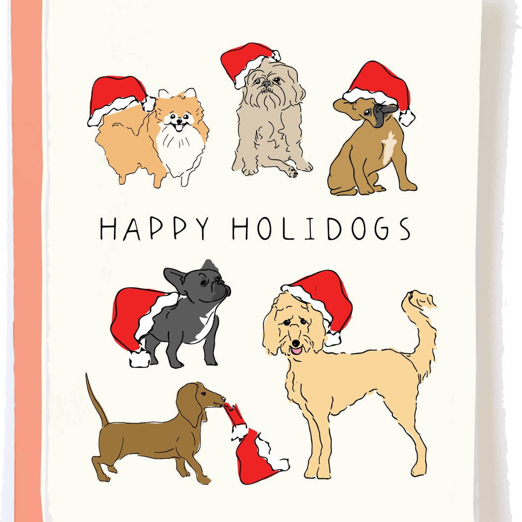 Happy Holidogs Dogs Card