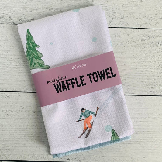 Skier Microfiber Waffle Towel