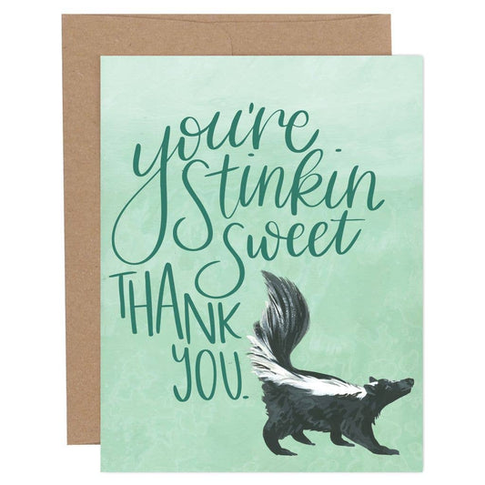 Skunk Stinkin Sweet Thank You Card