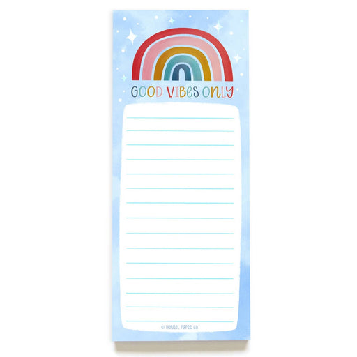 Good Vibes Only Rainbow List Notepad
