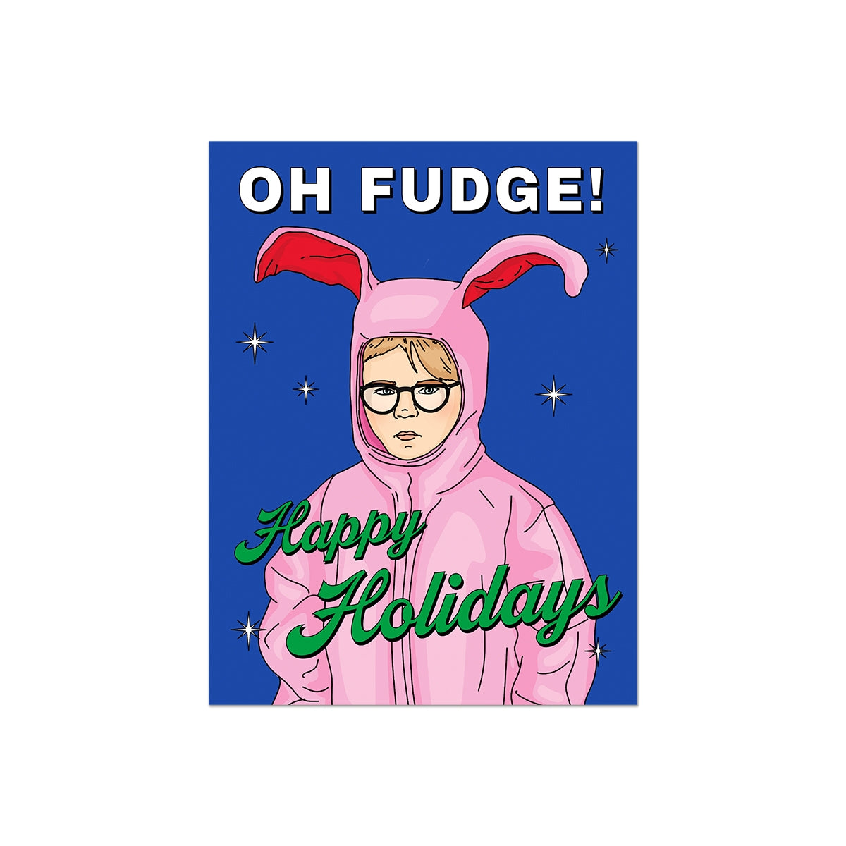 Ralphie Bunny Oh Fudge Holiday Card