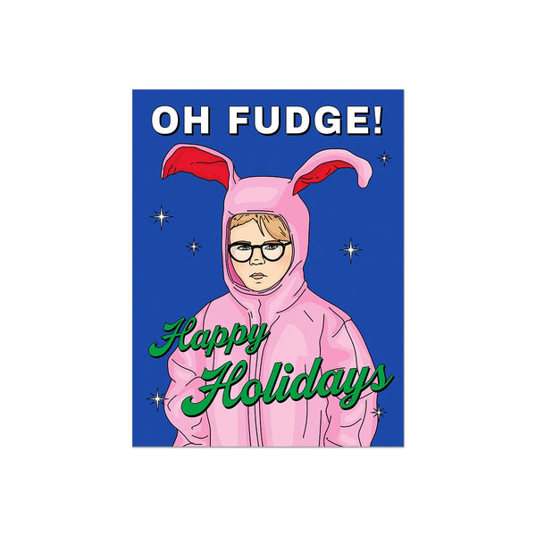 Ralphie Bunny Oh Fudge Holiday Card