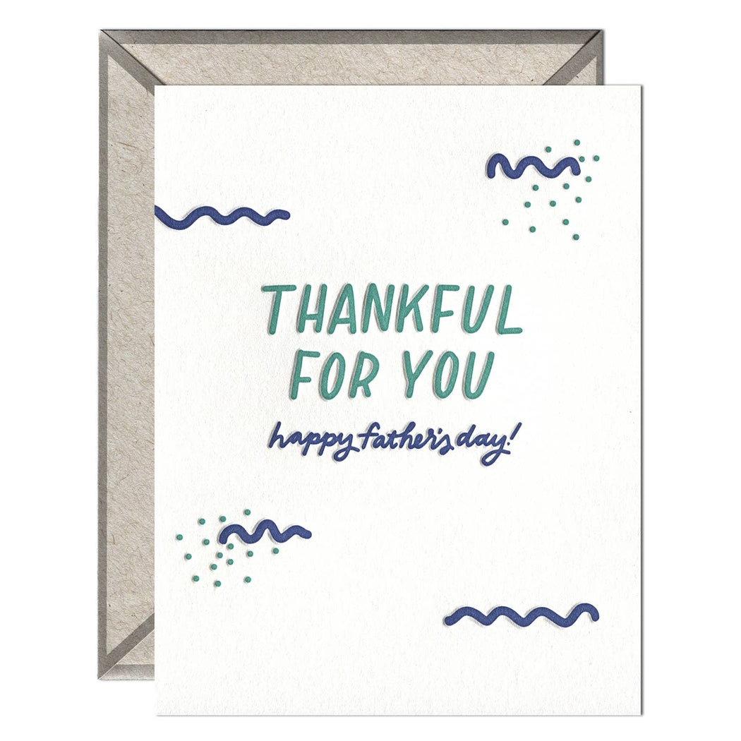 Squiggles Thankful For You Fathers Day Card