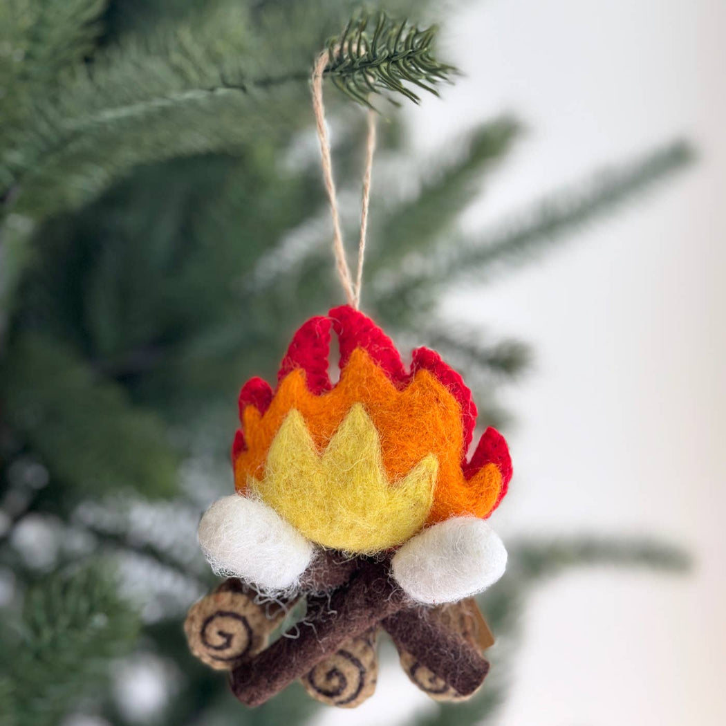 Felt Campfire Marshmallows Ornament