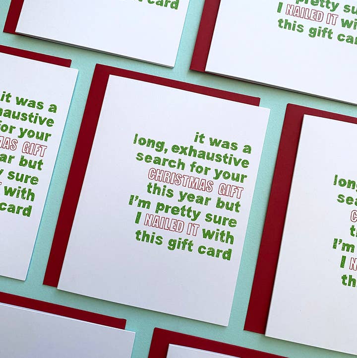 Christmas Gift Nailed It Card