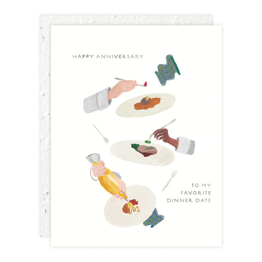 Dinner Date Anniversary Card