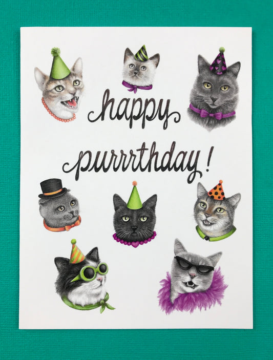 Happy Purrrthday Birthday Card