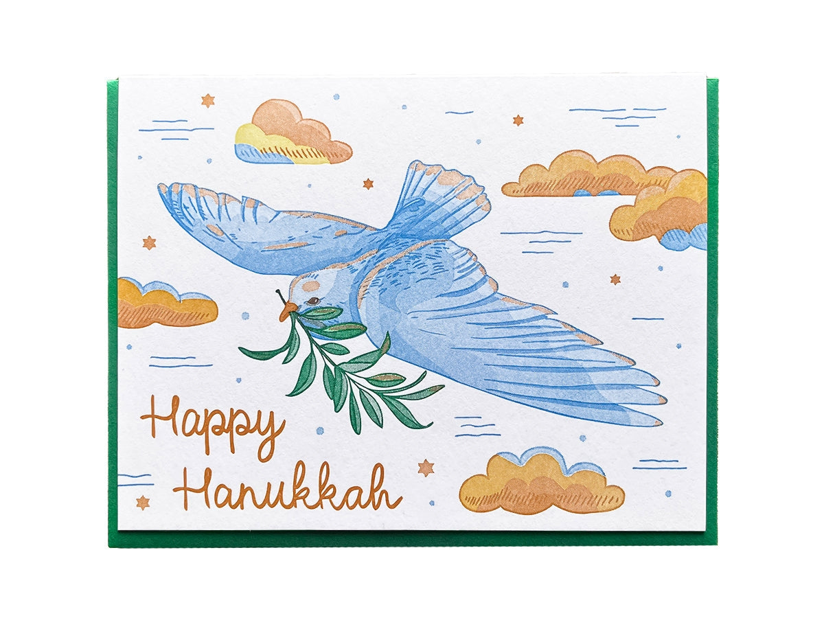 Hanukkah Dove Card