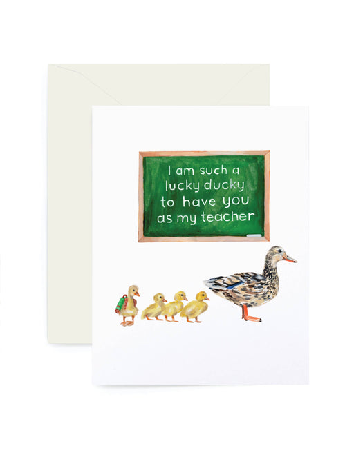 Lucky Ducky Teacher Thank You Card