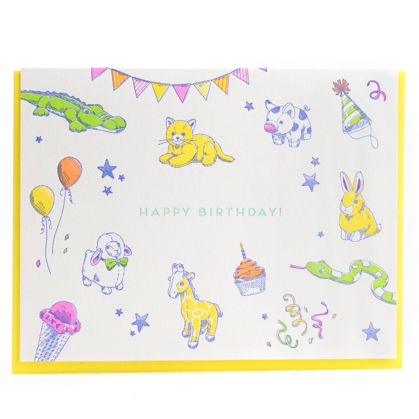 Animal Toys Happy Birthday Card