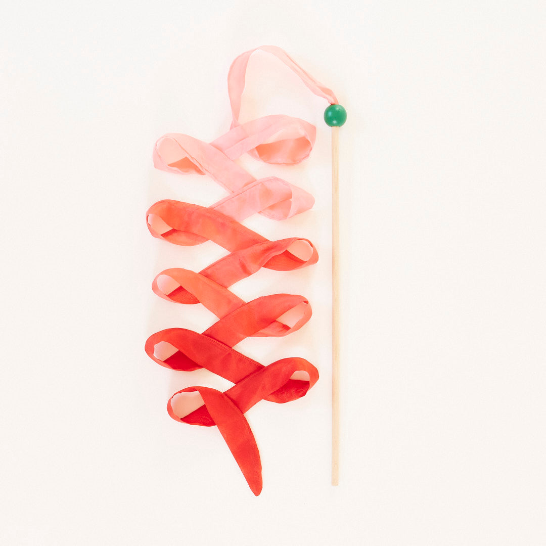 Silk & Wood Streamer Wand