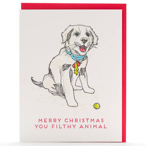 Dog Filthy Animal Christmas Card