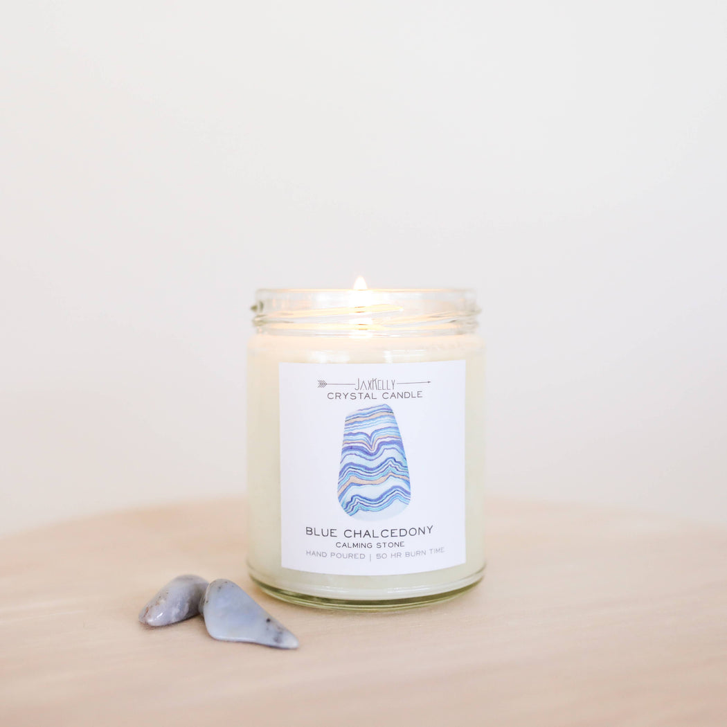 Blue Chalcedony Candle - Calming