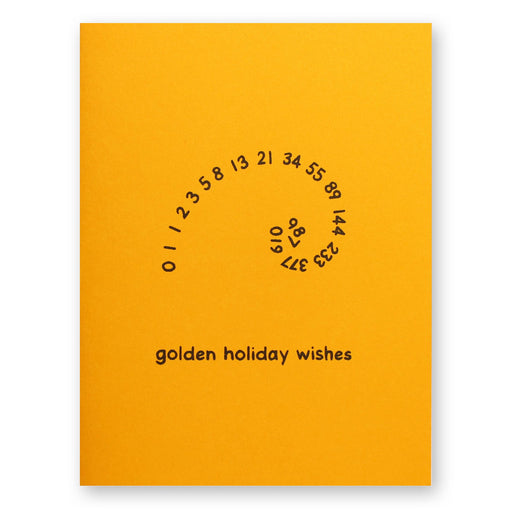 Golden Ratio Spiral Holiday Wishes Card