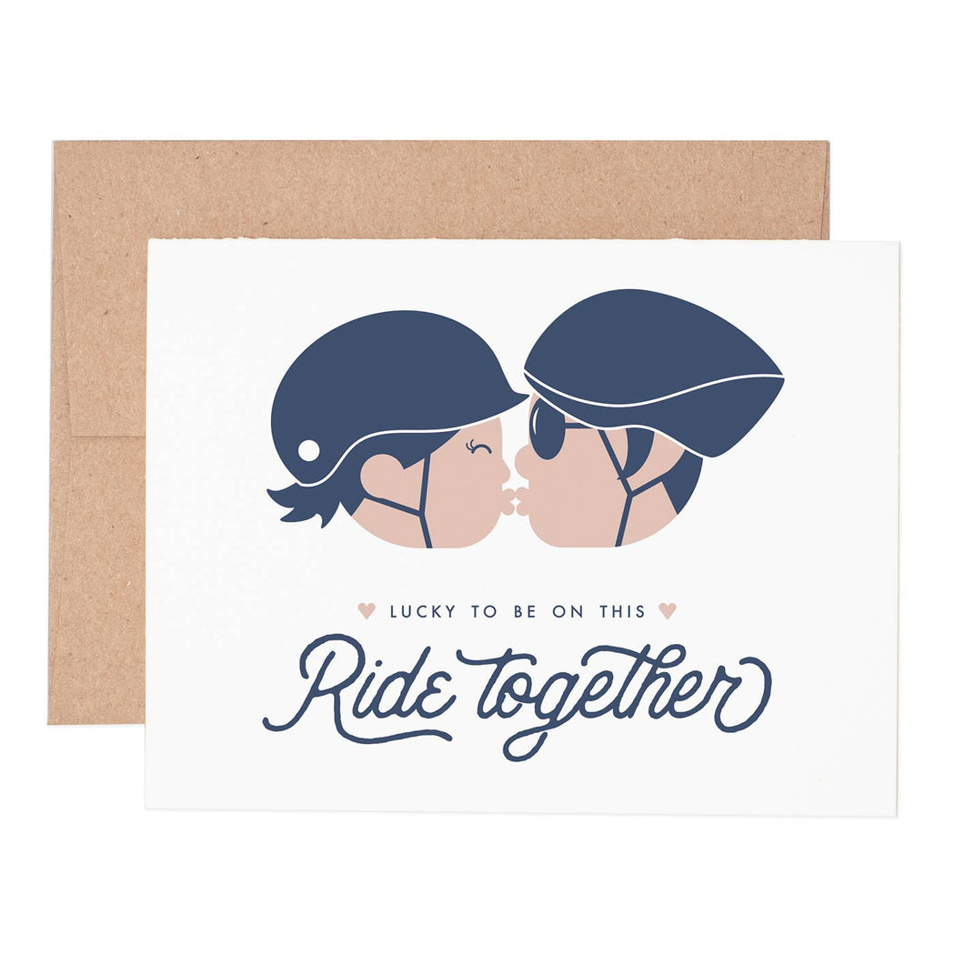 Lucky to Ride Together Love Card