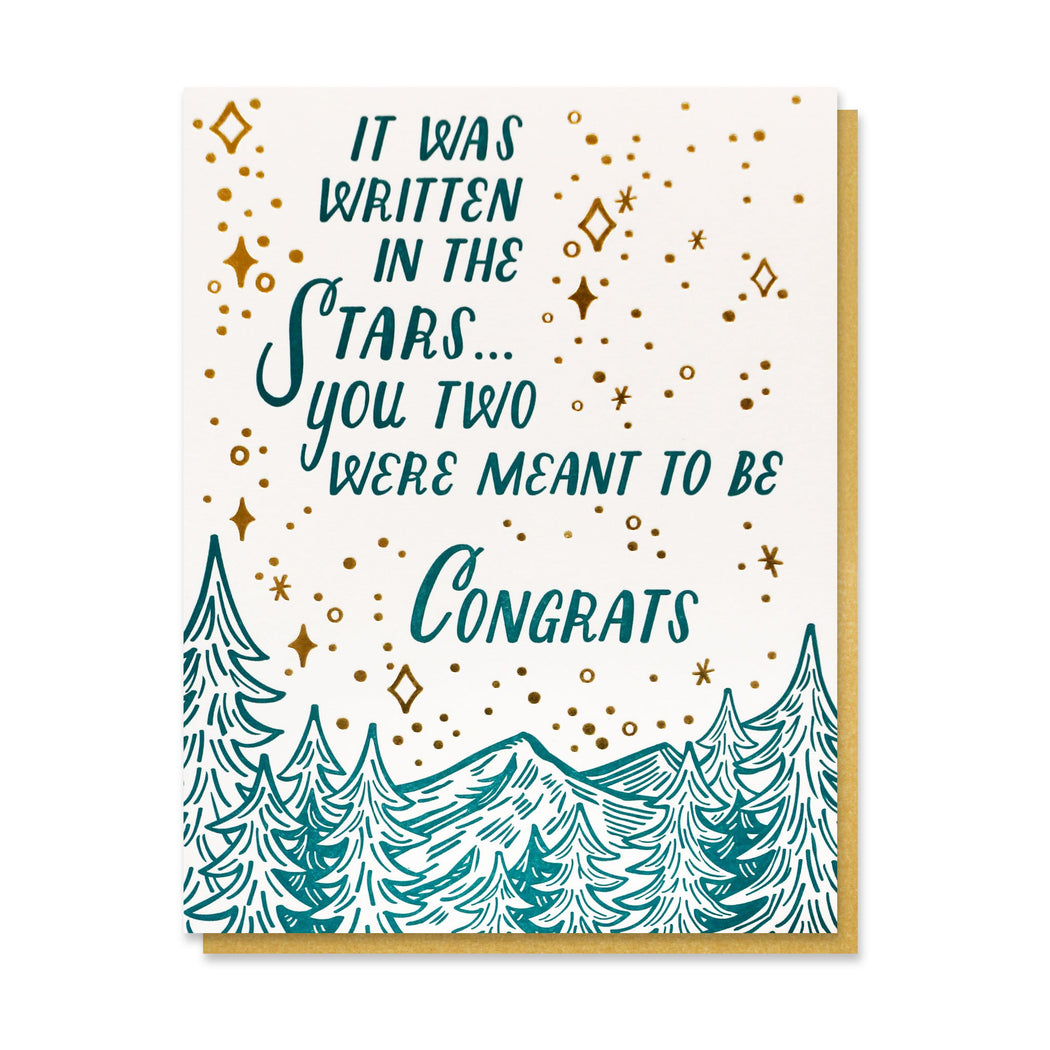 Written in the Stars Congrats wedding Card