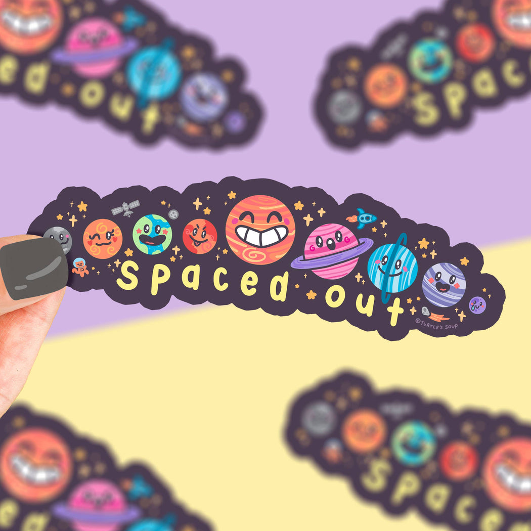 Spaced Out Planets Vinyl Sticker