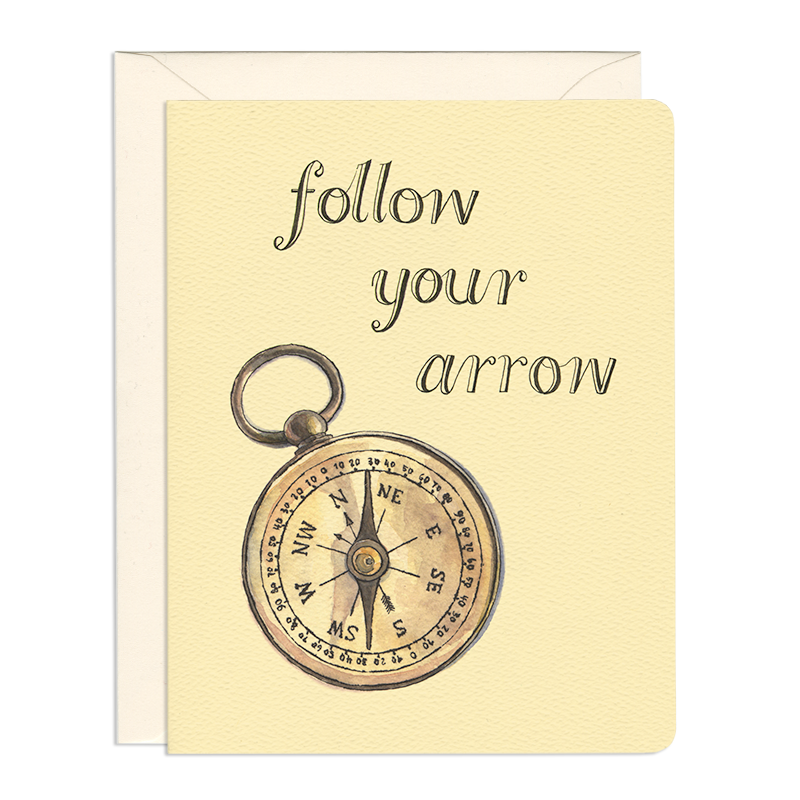 Follow Your Arrow Compass Card
