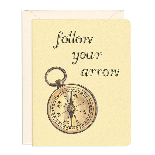 Follow Your Arrow Compass Card