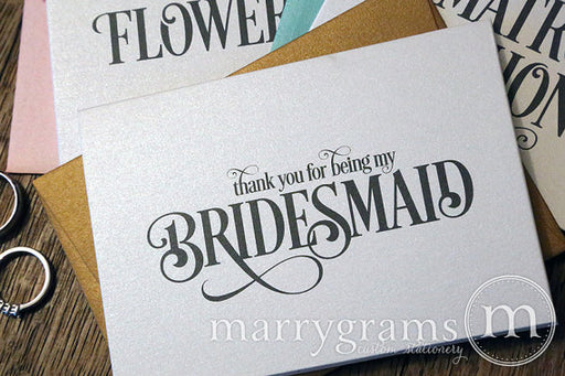 Thank You For Being My Bridal Party Card Enchanting Style