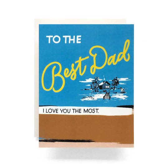 Retro Best Dad Birthday Love You Most Card