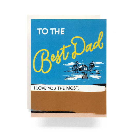 Retro Best Dad Birthday Love You Most Card