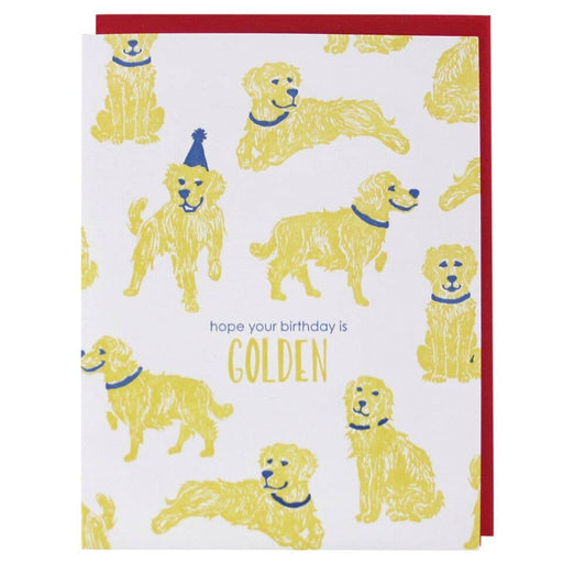 Birthday is Golden Retriever Dog Card