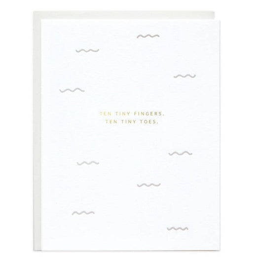 Ten Tiny Fingers and Toes Baby Card