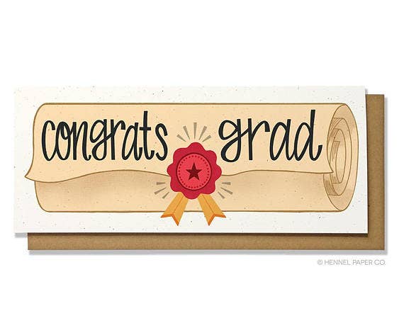 Congrats Grad Diploma Card