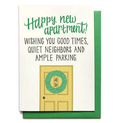 Happy New Apartment Ample Parking Card