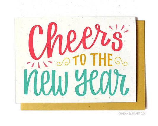 Colorful Cheers To The New Year Card