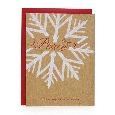 Peace Snowflake Holiday Card