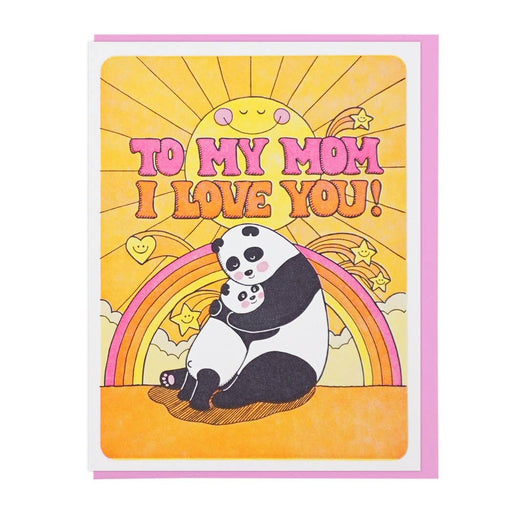 Panda I Love You Mom Card
