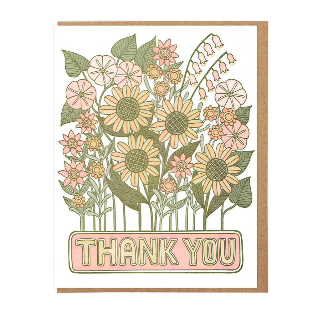 Thank You Flowers Bold Card