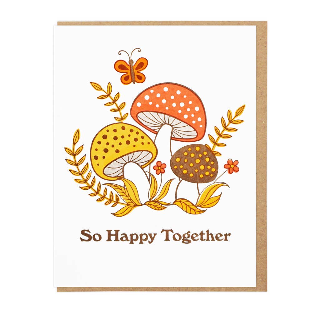 So Happy Together Mushrooms Card