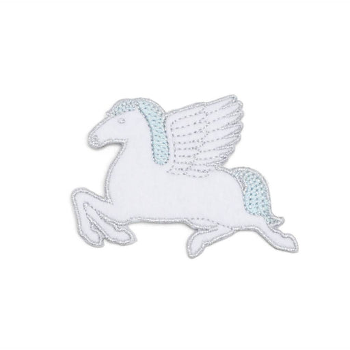 Pegasus White Embroidered Patch