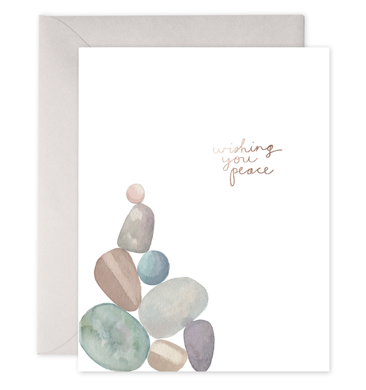 Wishing You Peace Rocks Card