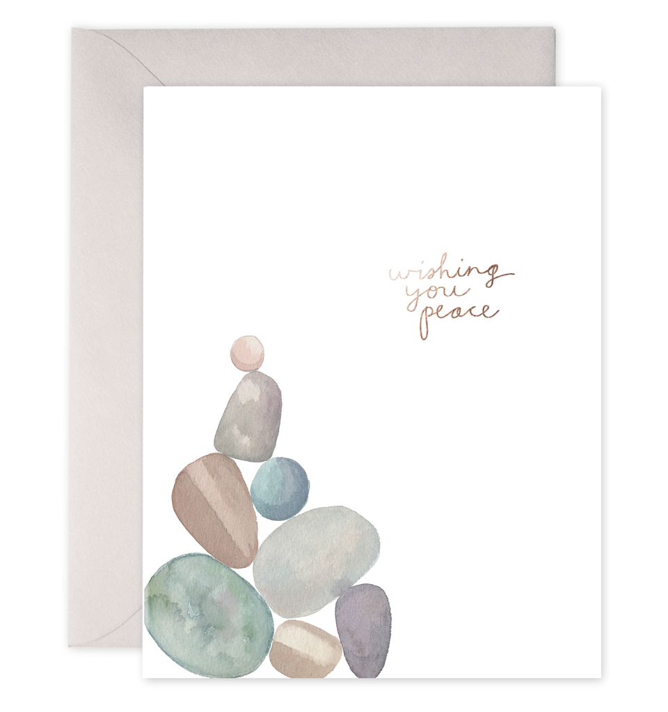 Wishing You Peace Rocks Card