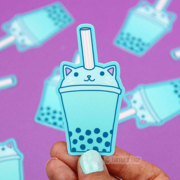 Boba Cat Vinyl Sticker
