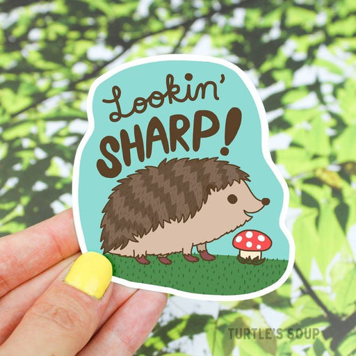 Looking Sharp Hedgehog Vinyl Sticker