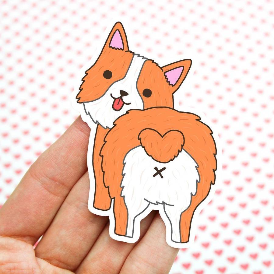 Corgi Heart Butt Vinyl Sticker