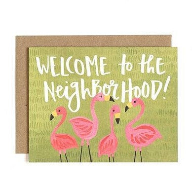 Flamingo Welcome Neighborhood Card